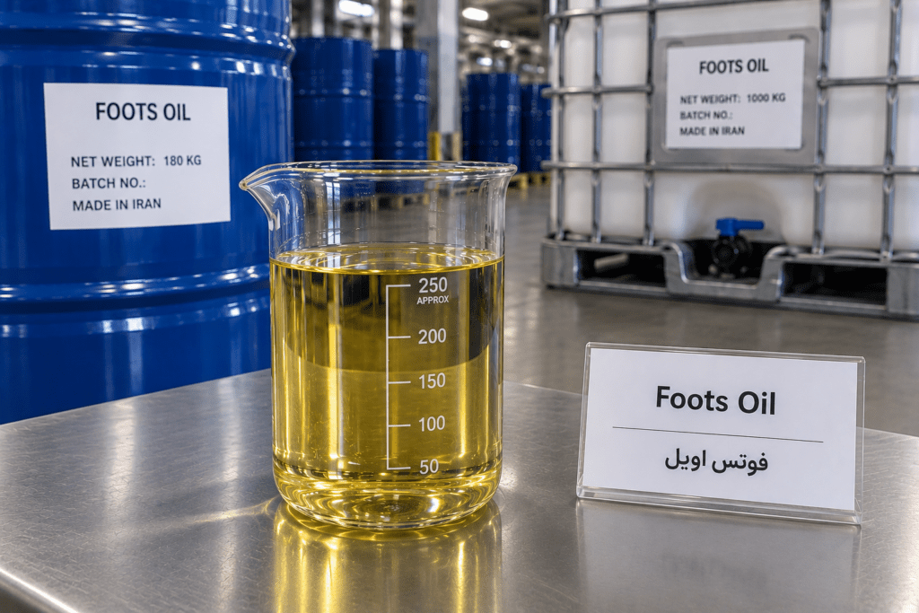 نمونه فوتس اویل در بشر، کنار بشکه‌ها و مخزن IBC
